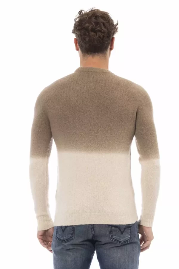 Beige Alpaca Men Sweater - Image 3