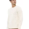 Beige Wool Men Sweater - Image 2