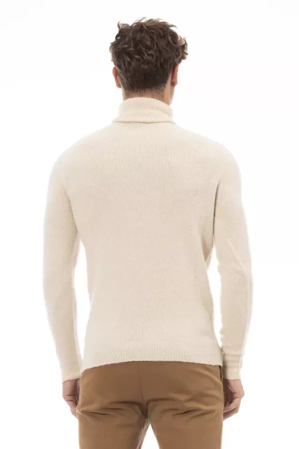Beige Alpaca Men Sweater - Image 3