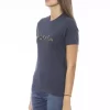 Blue Cotton Women T-Shirt - Image 3
