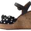 Chic Polka-Dotted Ankle Strap Wedges - Image 4