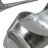 Silver KEIRA Leather Heels Sandals Shoes - Image 7