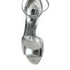 Silver KEIRA Leather Heels Sandals Shoes - Image 8