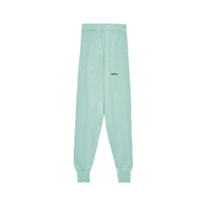 Mint Green Wool Blend Tracksuit Trousers