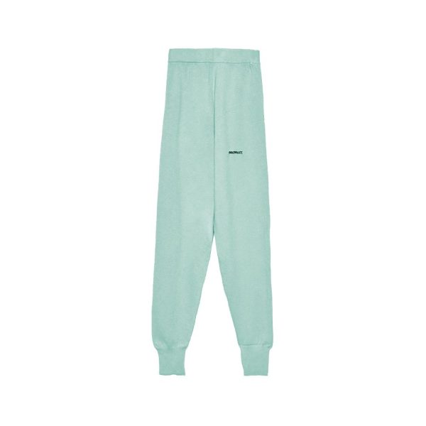 Mint Green Wool Blend Tracksuit Trousers