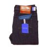Sleek Slim Fit Designer Jeans with Leather Detail - Image 4