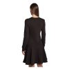 Chic Embossed Logo Cotton Blend Dress - Image 2