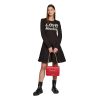 Chic Embossed Logo Cotton Blend Dress - Image 5