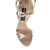 Beige Leather Strappy Heels Sandals Shoes - Image 6