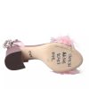 Pink Turkey Feather Embellished Sandals Shoes - Image 7