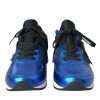 Blue Black Calf Hair Leather Sneakers Shoes - Image 2