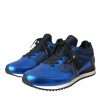 Blue Black Calf Hair Leather Sneakers Shoes - Image 3