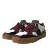 Multicolor Miami Leather Low Top Sneakers Shoes - Image 3