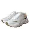 White Gold DAYMASTER Leather Sneakers Shoes - Image 3