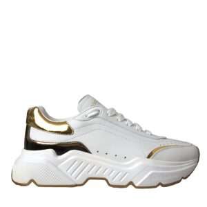 White Gold DAYMASTER Leather Sneakers Shoes
