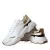 White Gold DAYMASTER Leather Sneakers Shoes - Image 7