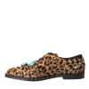 Brown Leopard Hair Crystal Dress Broque Shoes - Image 5