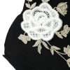 Black White Embroidery Slip On Boots Shoes - Image 6