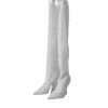 White Heels Stiletto Knee High Boots Shoes - Image 3