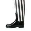 Black Rubber Knee High Flat Boots Shoes - Image 5