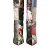 Multicolor Patchwork Print Heeled Boots Shoes - Image 2