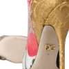 Multicolor Patchwork Print Heeled Boots Shoes - Image 7