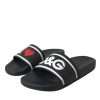 Black Leather I Love D&G Sandals Slides Shoes - Image 3