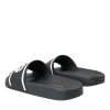 Black Leather I Love D&G Sandals Slides Shoes - Image 4