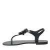 Black Crystal Flats Sandals Flip Flops Shoes - Image 5