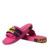 Pink Black Logo Beachwear Flats Sandals Shoes - Image 7