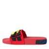 Red Black Logo Beachwear Flats Sandals Shoes - Image 5