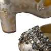 Gold Jacquard Crystal Mary Janes Pumps Shoes - Image 7