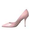 Light Pink Patent Leather Pumps Heels Shoes - Image 5