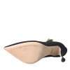Black Mary Jane Jersey Crystal Pumps Shoes - Image 7