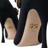Black Mary Jane Jersey Crystal Pumps Shoes - Image 8