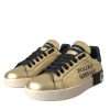 Gold Portofino Calf Leather Sneakers Women Shoes - Image 3
