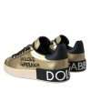 Gold Portofino Calf Leather Sneakers Women Shoes - Image 4