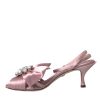 Pink Keira Crystal Heels Sandals Shoes - Image 5