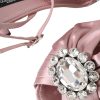 Pink Keira Crystal Heels Sandals Shoes - Image 7
