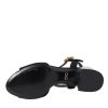 Black Crystal Ankle Strap Keira Sandal Shoes - Image 7