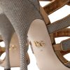 Bronze Crystal Strap Heels Sandals Shoes - Image 8