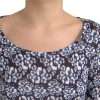 Blue Floral Lace Long Sleeves Top Underwear Blouse - Image 5