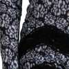 Blue Floral Lace Long Sleeves Top Underwear Blouse - Image 6