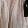 Off White Silk Blend Ascot Collar Blouse Top - Image 5