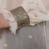 Off White Silk Blend Ascot Collar Blouse Top - Image 6