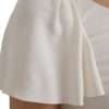 White Viscose Round Neck Short Sleeves Top - Image 5