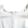 White Viscose Round Neck Short Sleeves Top - Image 7