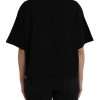Black Cotton Logo Crew Neck Short Sleeves T-shirt - Image 3
