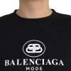 Black Cotton Logo Crew Neck Short Sleeves T-shirt - Image 4
