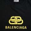 Black Cotton Logo Print Crew Neck Short Sleeves T-shirt - Image 7